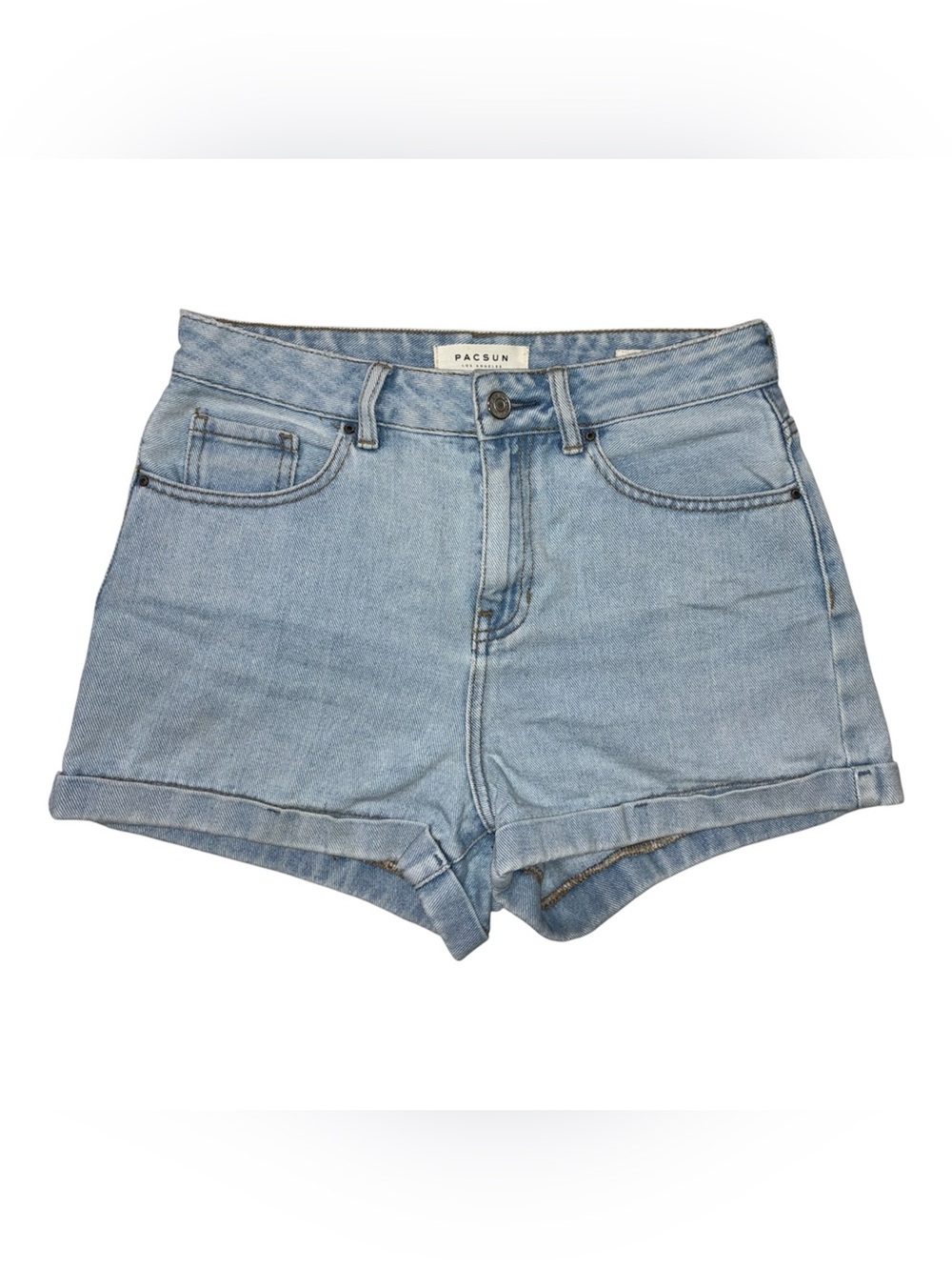 PacSun Light Blue High-Rise Mom Denim Shorts Size 25